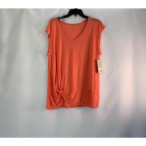 Balance Collection Twist-Hem Coral Top XL